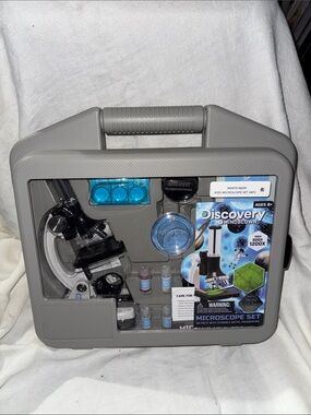 Discovery Kids Gray Science Microscope Set